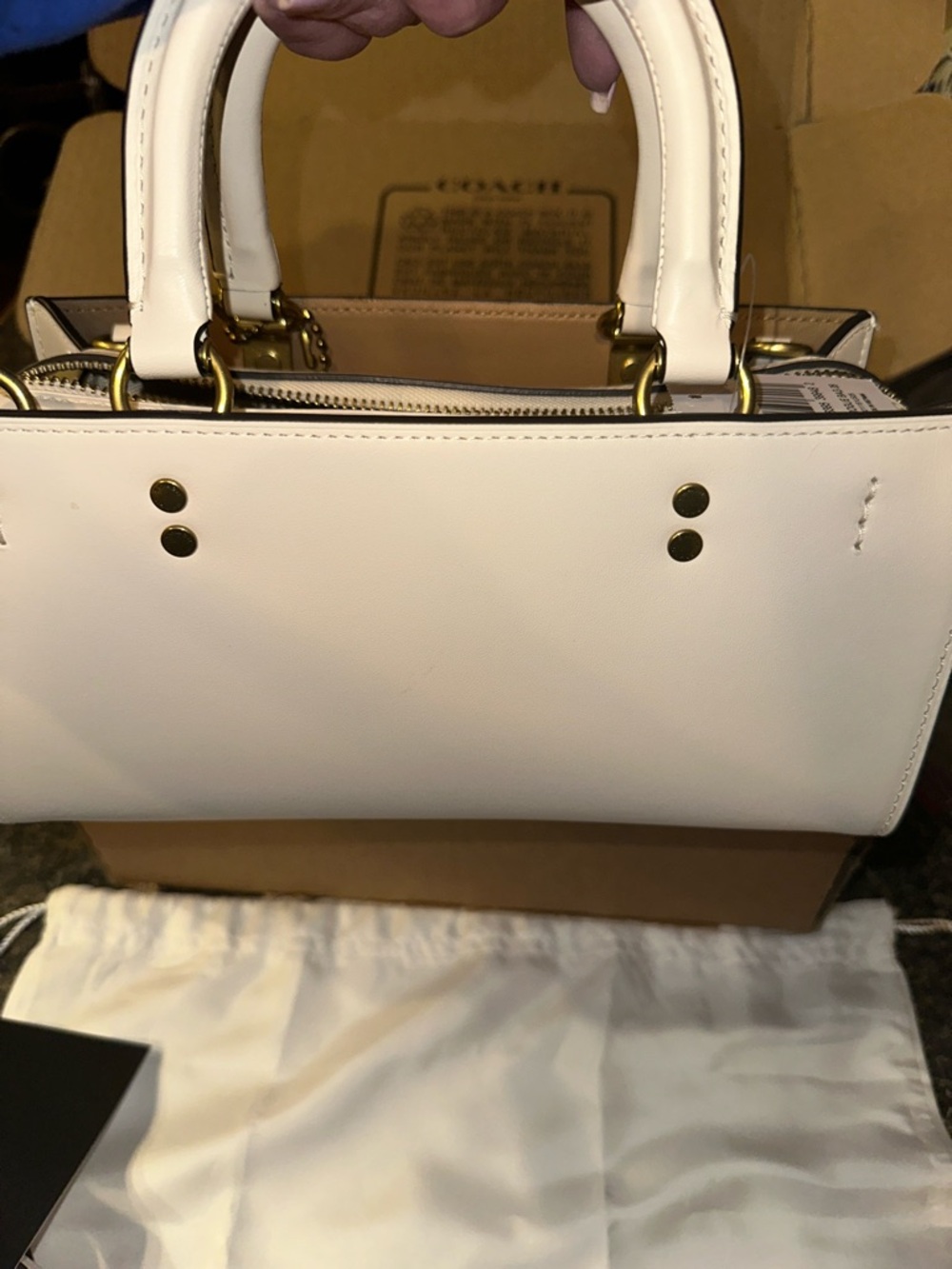 Coach Chalk Rogue Bag 26 with Gold Hardware - Picture 12 of 16